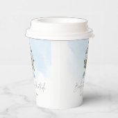 ブルー冬のベビーその冷たい外の赤ちゃんシャワー 紙コップ (右)