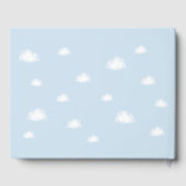 ブルー凧ベビーシャワーの願いベビー ゲストブック (裏面)