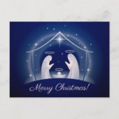 ブルー出生メリークリスマス シーズンポストカード (正面)