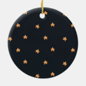 ブルー出生宗教的なクリスマス セラミックオーナメント (裏面)