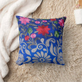 ブルー刺繍装飾用クッションフォーホームデコール クッション (ブランケット)