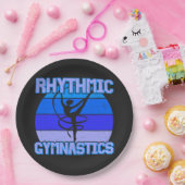 ブルー動揺してのリズム体操 ペーパープレート (パーティー)