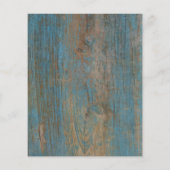 ブルー動揺してウッド結婚予算招待状 チラシ (裏面)