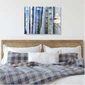 ブルー動揺してジーンズ キャンバスプリント (インサイチュ (寝室))