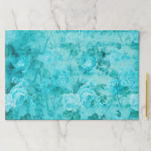 ブルー動揺してバラコラージュ紙ランチョンマット ペーパーパッド (インサイチュ)