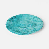 ブルー動揺してバラコラージュ ペーパープレート (アングル)