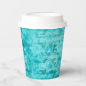 ブルー動揺してバラコラージュ 紙コップ (正面)