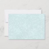 ブルー北欧クリスマストインデナーペアRSVP 出欠カード (裏面)