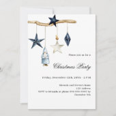 ブルー北欧デコシンプルアパーティー 招待状 (正面)