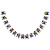 ブルー卒業キャップ、ディプロマ&レインボーの16-Photo バンティングフラッグ (全)