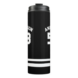 ブルー名前をカスタムする&ナンバースポーツファン タンブラー