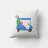 ブルー名門私立校風のゴパーソナライズされたフカート クッション (裏面)