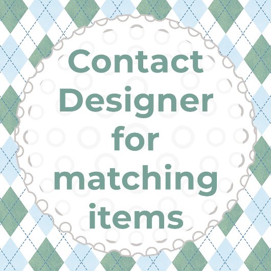 ブルー名門私立校風のゴルフカート男の赤ちゃんシャワー サンキューカード