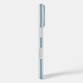 ブルー名門私立校風のストライプモノグラムかわいらしiPhone 16ケース Case-Mate iPhoneケース (裏面 / 右)