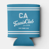 ブルー名門私立校風のテニスクラカスタムブパーティー 缶クーラー (裏面)