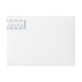 ブルー名門私立校風のプレイドボーイベビーシャワー差出人住所 ラップアラウンドラベル (正面)