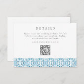 ブルー地中海のの詳細QRコード エンクロージャーカード (正面/裏面)