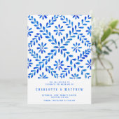 ブルー地中海のタイルビーチサマー結婚ズ セーブザデート (スタンド正面)