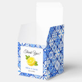 ブルー地中海のタイルレモンサンキュー結婚ズ フェイバーボックス (オープン)