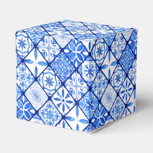 ブルー地中海のタイルレモンサンキュー結婚ズ フェイバーボックス (裏面サイド)