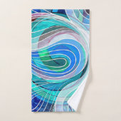 ブルー地中海のターコイズコーストドードル バスタオルセット (ハンドタオル)