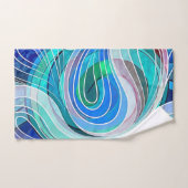 ブルー地中海のターコイズコーストドードル バスタオルセット (ハンドタオル)