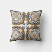 ブルー地中海のホワイトレモン クッション (裏面)