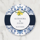 ブルー地中海のレモイタリアンンさん結婚ありがとう フェイバータグ (正面)