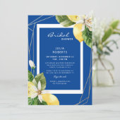 ブルー地中海の&イエローブライダルシャワー 招待状 (スタンド正面)