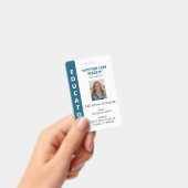 ブルー垂直ストライプホテル教育者IDバッジ バッジ (手持ち)