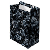 ブルー墓地バラゴシック文化 ミディアムペーパーバッグ (正面アングル)