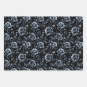 ブルー墓地バラゴシック文化 ラッピングペーパーシート (正面3)