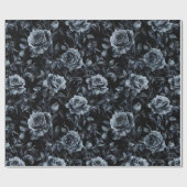 ブルー墓地バラゴシック文化 ラッピングペーパー (フラット)