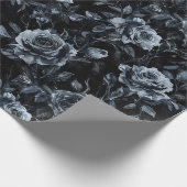 ブルー墓地バラゴシック文化 ラッピングペーパー (角)