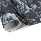 ブルー墓地バラゴシック文化 ラッピングペーパー (ロールコーナー)