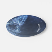 ブルー夕べエンチャントナイトインパリスエッフェルタワー ペーパープレート (アングル)