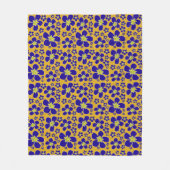 ブルー夕べプリムローズデザインオンフリースブランケット フリースブランケット (正面)