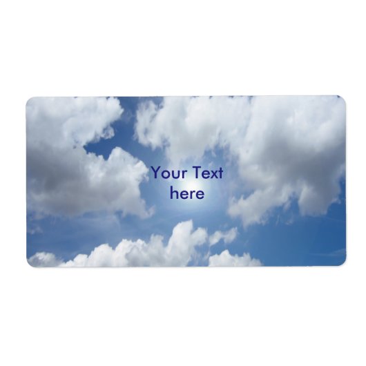 ブルー天国クラウド+アイディア ラベル (正面)