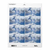 ブルー天国クラウド+アイディア ラベル (フルシート)
