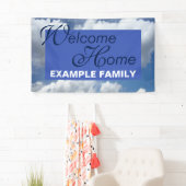 ブルー天国クラウド+テキストとアイディア 横断幕 (インサイチュ)