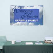 ブルー天国クラウド+テキストとアイディア 横断幕 (トレードショー)