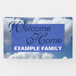 ブルー天国クラウド+テキストとアイディア 横断幕