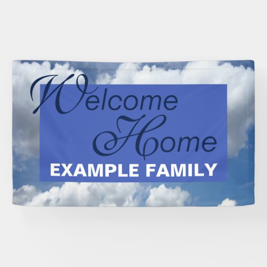 ブルー天国クラウド+テキストとアイディア 横断幕 (横)