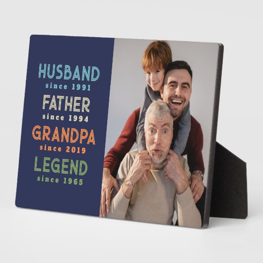 ブルー夫おじいちゃん伝説の写真 フォトプラーク (側面)