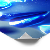 ブルー女性顔2 ポスター (角)