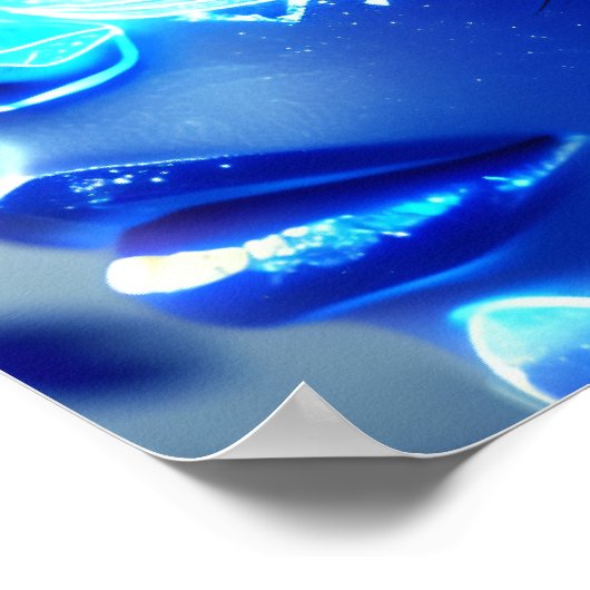 ブルー女性顔2 ポスター (角)