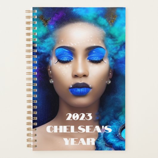 ブルー女神の美しいプランナー プランナー手帳 (正面)