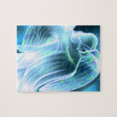 ブルー威厳のあるエンジェルパズル ジグソーパズル (横)