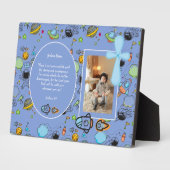 ブルー宇宙をテーマにしたBAUTIZO PHOTOバイブル聖句ギフト フォトプラーク (側面)