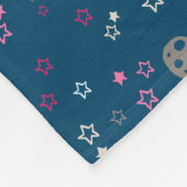 ブルー宇宙パーソナライズされた毛布 フリースブランケット (角)